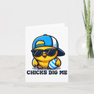 Chicks Dig Me Pasen Grappig Pasen voor Peuter Jong Kaart