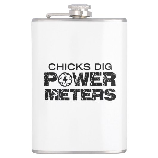 Chicks Dig Power Meters Heupfles (Voorkant)