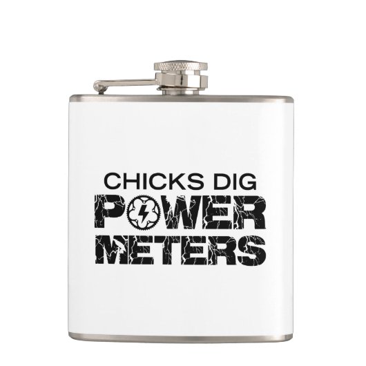 Chicks Dig Power Meters Heupfles (Voorkant)