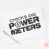 Chicks Dig Power Meters Rechthoekige Sticker (Envelop)