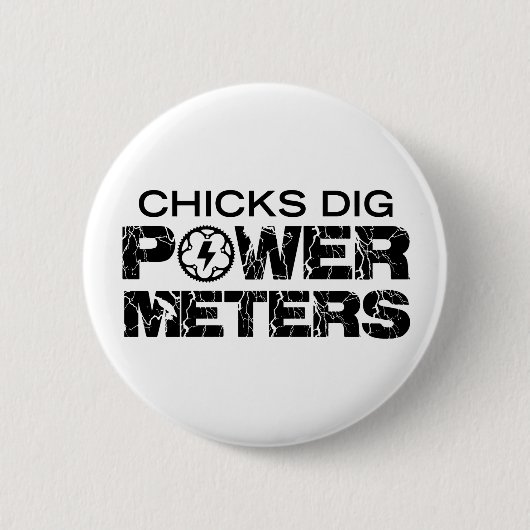 Chicks Dig Power Meters Ronde Button 5,7 Cm (Voorkant)