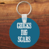 Chicks Dig S Shirt Congenital Heart Defect Chd War Sleutelhanger (Voorkant)