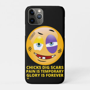 "CHICKS DIG SCARS" grappige emoji iPhone 11 Pro Hoesje