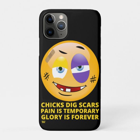 "CHICKS DIG SCARS" grappige emoji Case-Mate iPhone Case (Achterkant)
