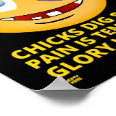 "CHICKS DIG SCARS" grappige emoji Poster (Hoek)