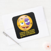 "CHICKS DIG SCARS" grappige emoji Vierkante Sticker (Envelop)