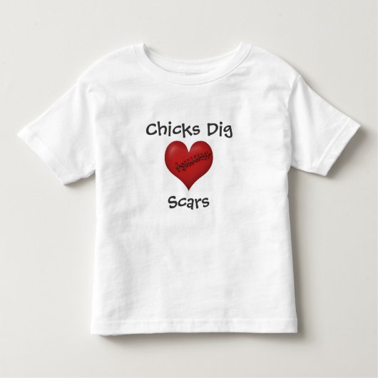 Chicks Dig Scars Kinder Shirts (Voorkant)