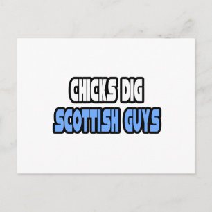 Chicks Dig Schotse jongens Briefkaart
