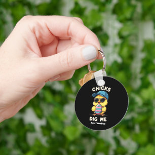 Chicks Graaf Me Happy Paasdag Grappig Kinder Cadea Sleutelhanger