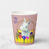 Chicks Happy Paaster Bunny Paper Cups Papieren Bekers (Voorkant)