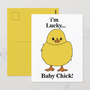 Chicks Ik ben Lucky Baby Chick Briefkaart