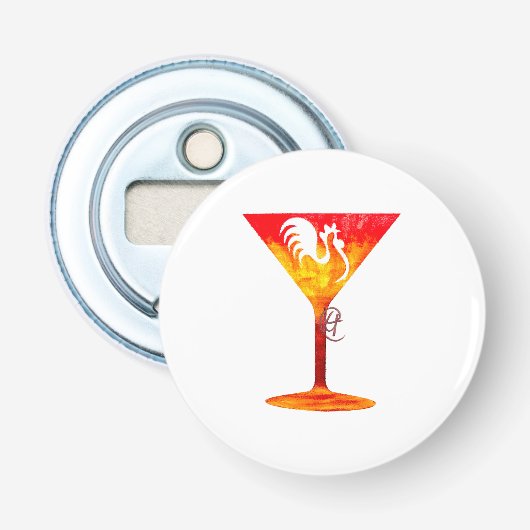 Chicktini Martini Art Button Flesopener (Voorkant)