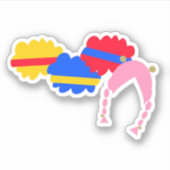 Chicky, Cha-Cha, Boom-Boom, Lya-Lya Sticker (Voorkant)