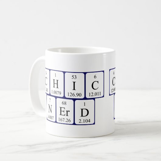 ChicNerd phrase de tableau périodique mug (Devant gauche)