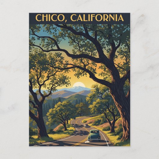Chico California Travel Briefkaart (Voorkant)