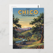 Chico California Travel Briefkaart (Voorkant / Achterkant)