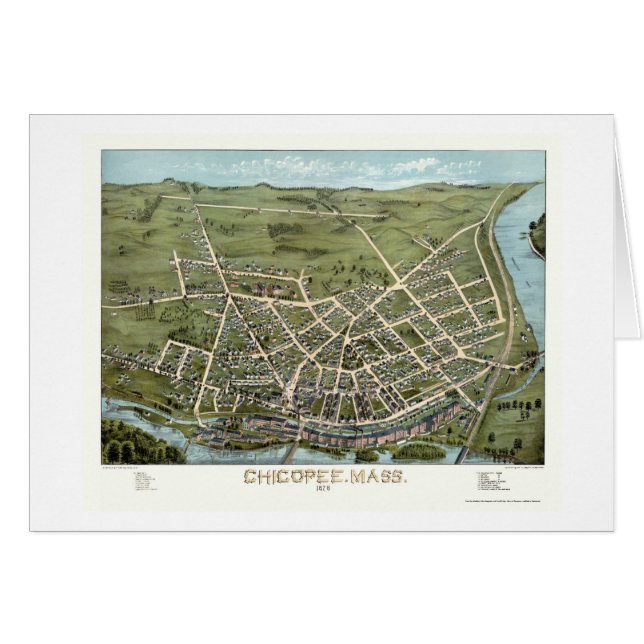 Chicopee, carte panoramique de mA - 1878 (Devant horizontal)