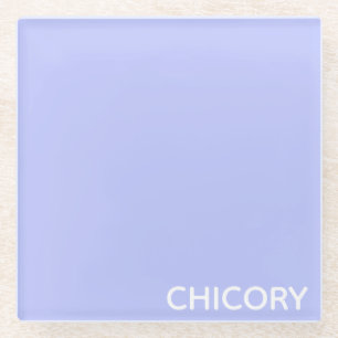 Chicory Flower blue-kleurnaam Glazen Onderzetter