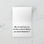 Chicory Hartelijk dank Noteer Kaarten (Binnen)