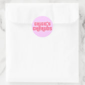 Chico's Cherubs Logo - groot geïsoleerd Ronde Sticker (Tas)
