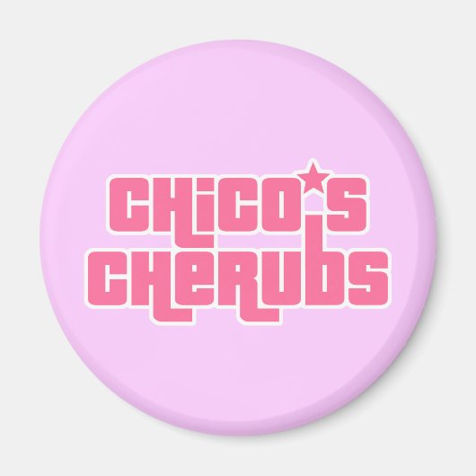 Chico's Cherubs Logo Magnet Magneet (Voorkant)