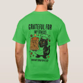 Chief cat "dankbaar voor mijn stacks" grappig T-sh T-shirt (Achterkant)