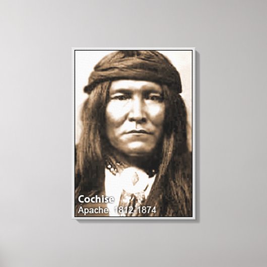 Chief Cochise gewikkeld canvas Afdruk (Voorkant)