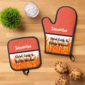 Chief Cook and Bottle Washer Ovenwant & Pannenlap Set (Top down)