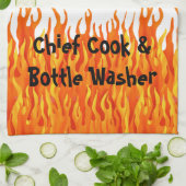 Chief Cook & Bottle Washer Theedoek (Gevouwen)