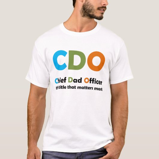 Chief Dad Officer T-shirt (Voorkant)