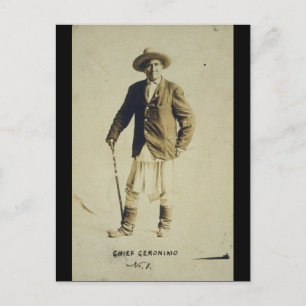 Chief Geronimo Standing Portrait 1904 Briefkaart