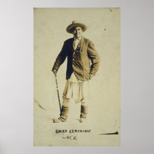 Chief Geronimo Standing Portrait 1904 Poster