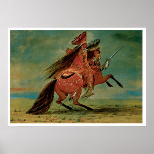 Chief Indian Warrior  Art Print Poster