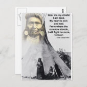 Chief Joseph hoort me Briefkaart (Voorkant / Achterkant)