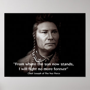 Chief Joseph van de Nez Perce American indian Poster