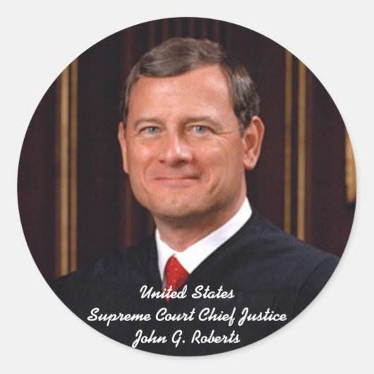 Chief Justice John G. Roberts Ronde Sticker (Voorkant)