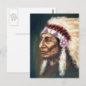 Chief, Native American Briefkaart (Voorkant / Achterkant)