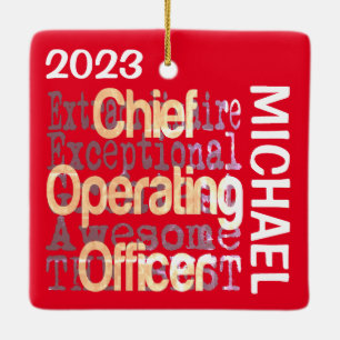 Chief Operating Officer COO Buitengewone DOUANE Keramisch Ornament