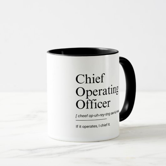 Chief Operating Officer Funny Work Definitie Mok (Voorkant rechts)