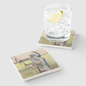 Chief Plenty Coos Stenen Onderzetter (Zijkant)