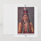 Chief Quinghigit, Indiaanse vintage uit de jaren 1 Briefkaart (Voorkant / Achterkant)