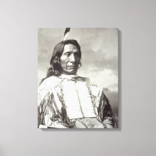 Chief Red Cloud (1822-1909) 1880 (foto) Canvas Afdruk (Voorkant)