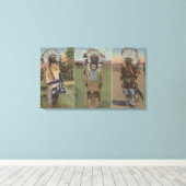 Chief Red Cloud, Chief Dewey Beard Canvas Afdruk (Insitu (Houten vloer))