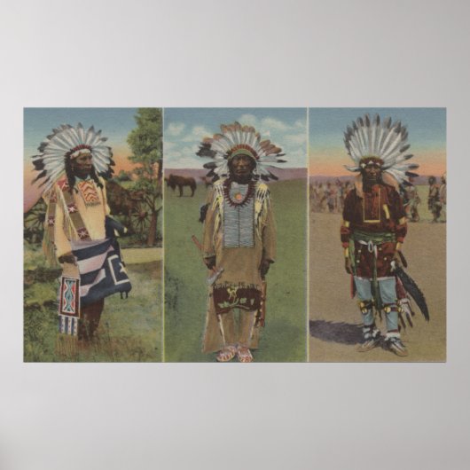 Chief Red Cloud, Chief Dewey Beard Poster (Voorkant)