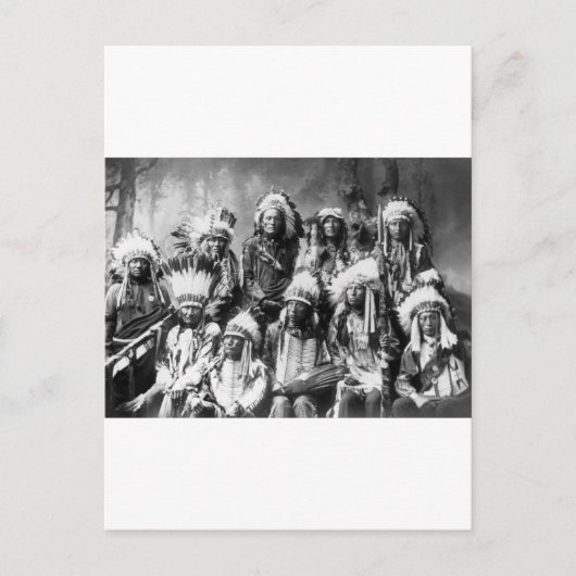 Chief Red Cloud & Other Chiefs, 1899 Briefkaart (Voorkant)