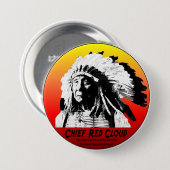 Chief Red Cloud Ronde Button 7,6 Cm (Voorkant /achterkant)