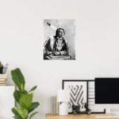 Chief Red Shirt Native American Foto Poster (Thuiskantoor)