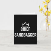 Chief Sandbagger Gift voor Golf Meme BJJ Schaakzan Kaart (Gele Bloem)