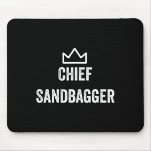 Chief Sandbagger Gift voor Golf Meme BJJ Schaakzan Muismat