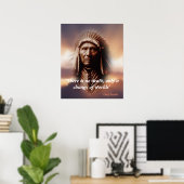 Chief Seattle Quote over de dood Poster (Thuiskantoor)